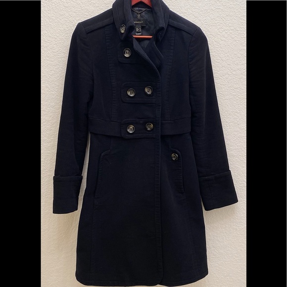 Mango Jackets & Blazers - $$Mango Suit, Black Pea Coat, Double Lined, Sz Md
